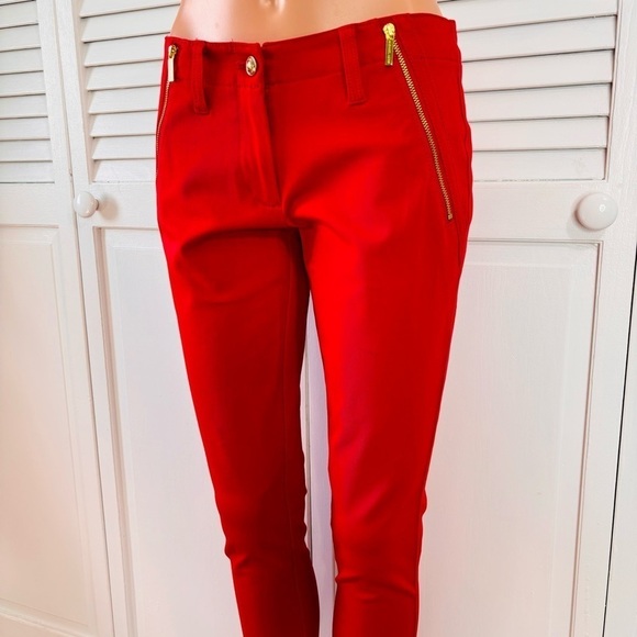 MICHAEL KORS Red Chino Ankle Pants Size 2 - Picture 2 of 8